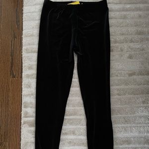 Dori creations black velvet leggings junior large